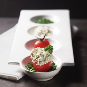 lemon bleu stuffed tomatoes